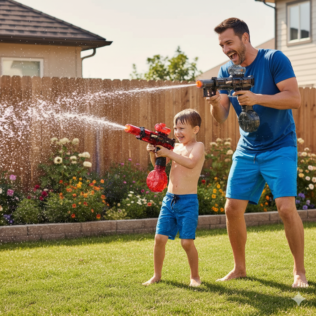 LED Electric Water Gun with Automatic Sensor & Lights