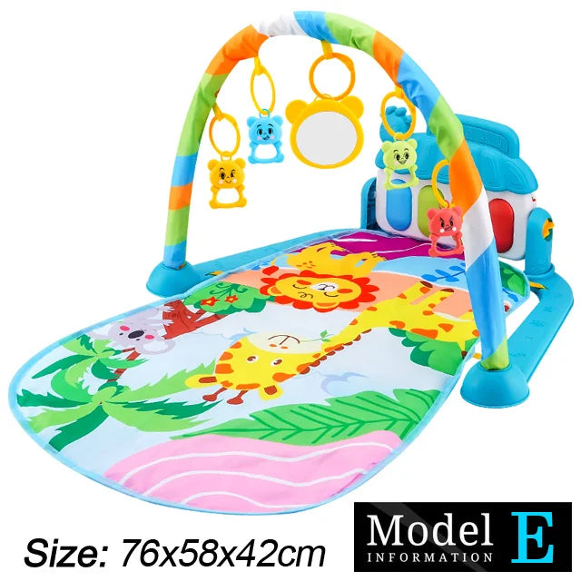 Baby Fitness Play Gym with Piano – Music, Crawling Blanket & Activity Toys (0–36 Months)