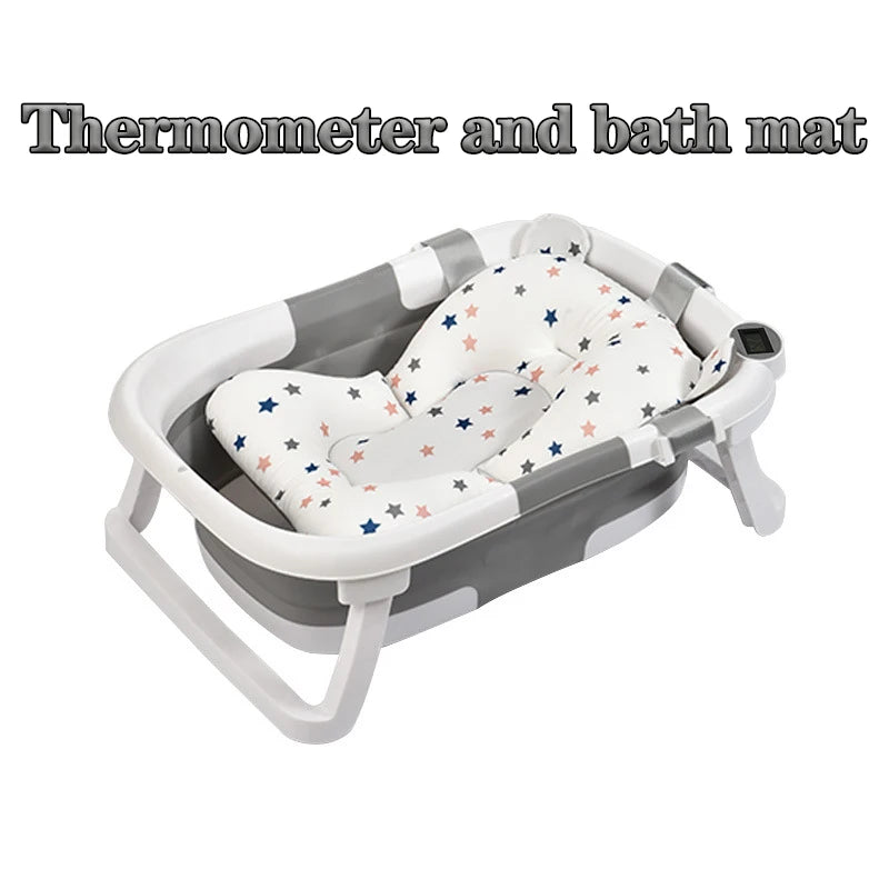 Folding Baby Bathtub with Real-Time Temperature Sensor