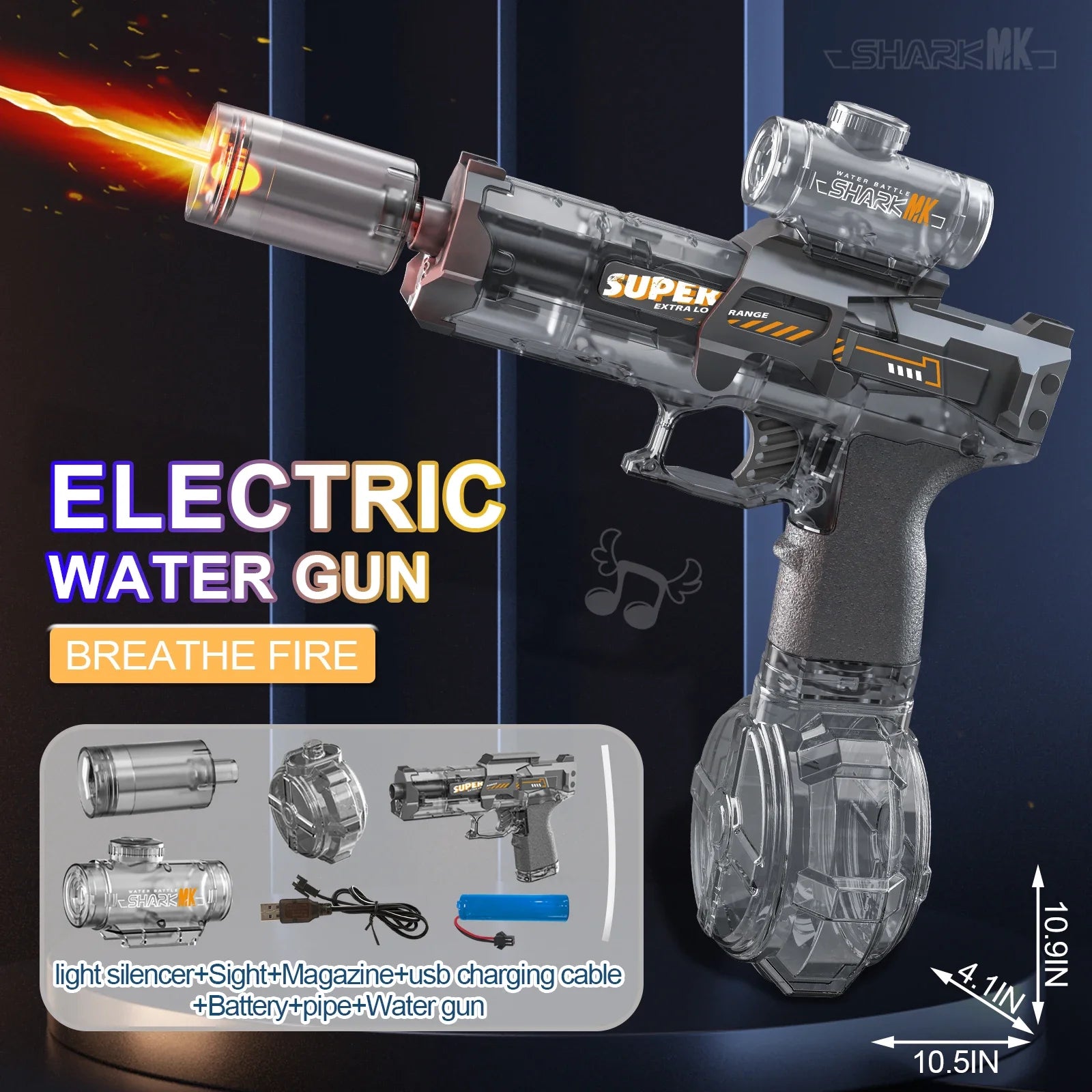 LED Electric Water Gun with Automatic Sensor & Lights