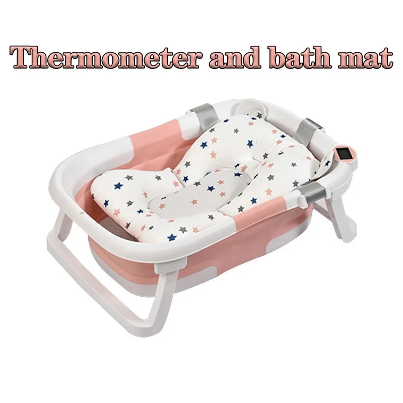 Folding Baby Bathtub with Real-Time Temperature Sensor