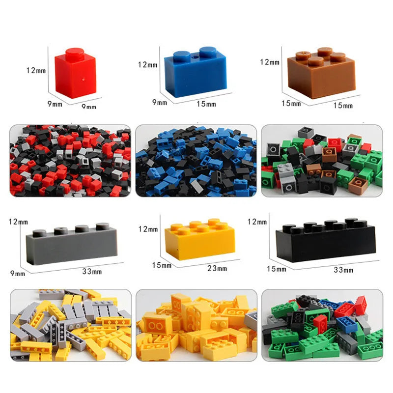 1000 Pieces DIY Creative Building Blocks Set – Classic City Bricks Educational Toy for Kids