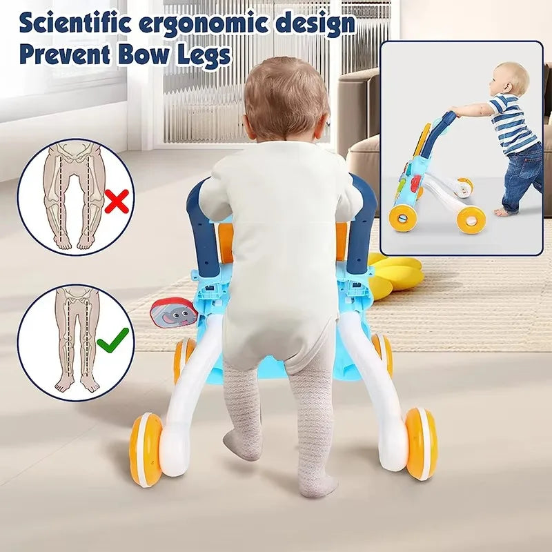 PANGDUBE Early Educational Baby Walker with Artboard Toy