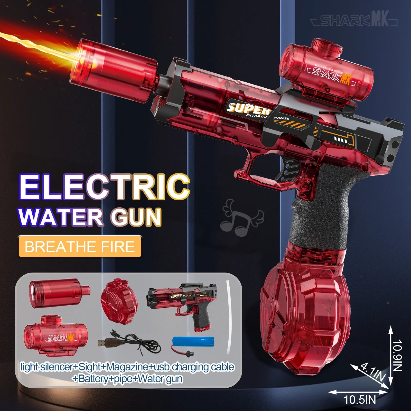 LED Electric Water Gun with Automatic Sensor & Lights