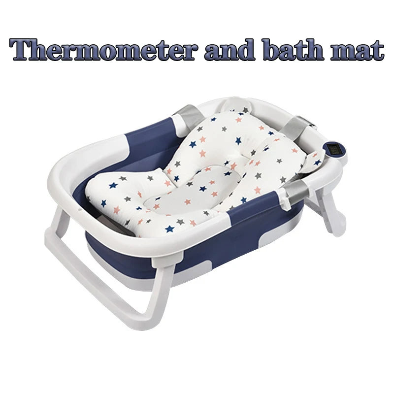 Folding Baby Bathtub with Real-Time Temperature Sensor