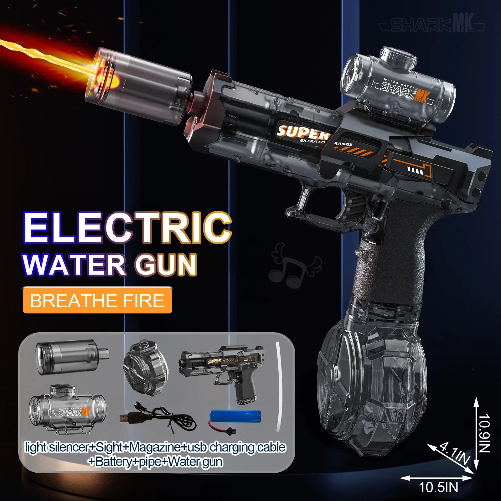 LED Electric Water Gun with Automatic Sensor & Lights