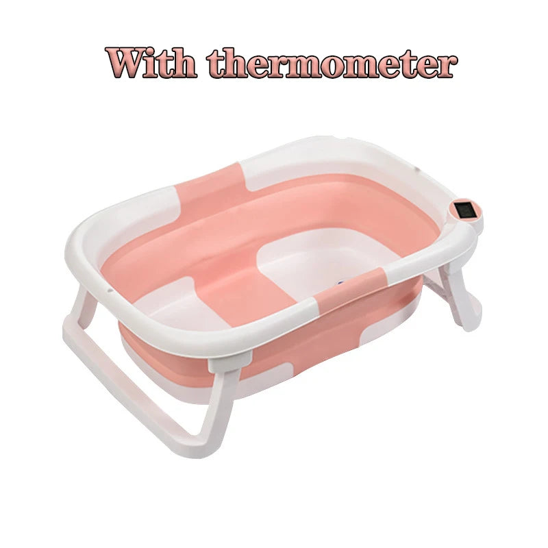 Folding Baby Bathtub with Real-Time Temperature Sensor