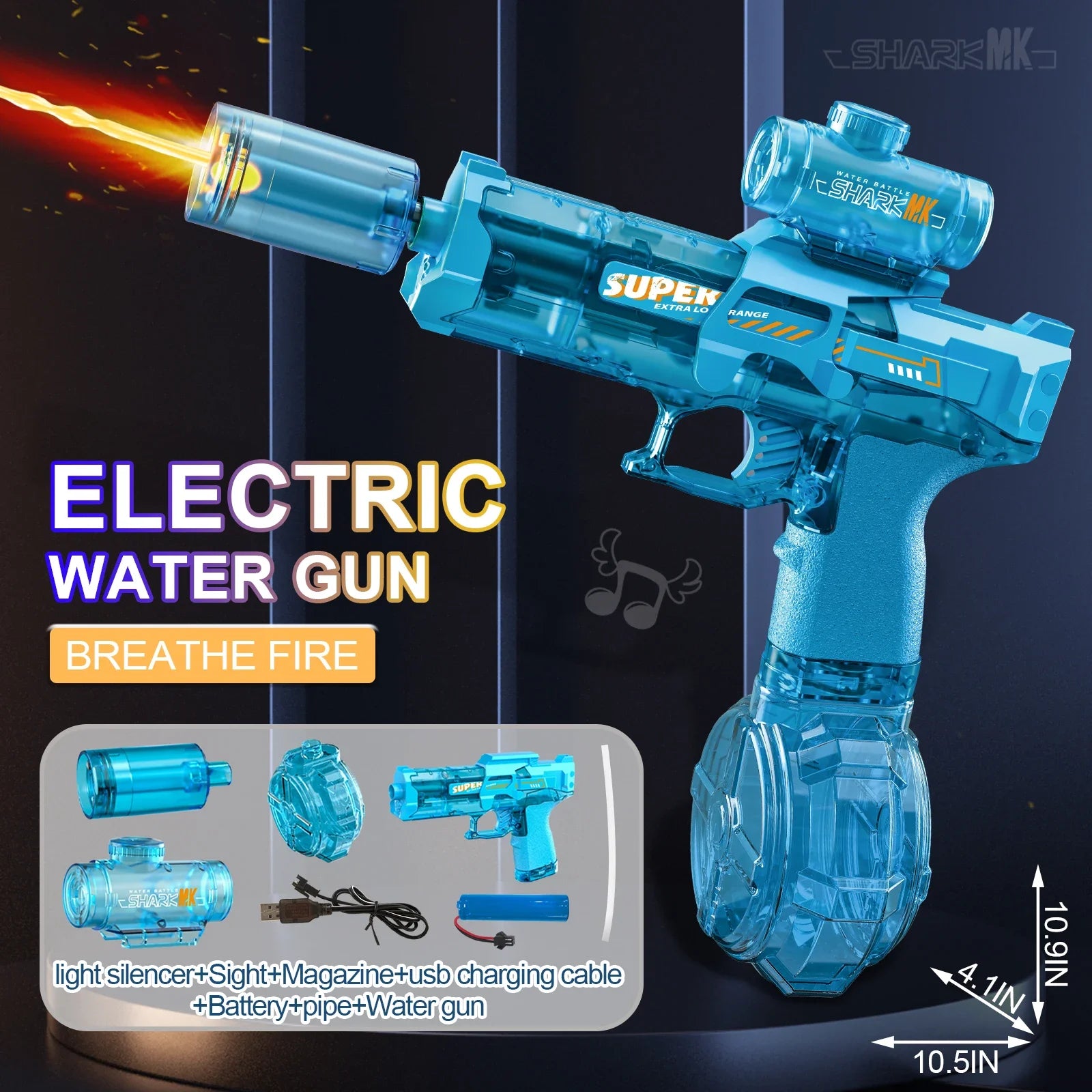 LED Electric Water Gun with Automatic Sensor & Lights