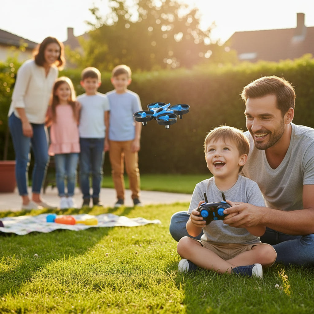 4CH 6-Axis Gyro Quadcopter with Headless Mode & 360° Flip – Remote Control Mini Drone for Kids